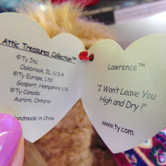 1993 TY Attic Treasures Collection Beanie Baby LAWRENCE the Camel Retired Plush - Picture 3 of 7